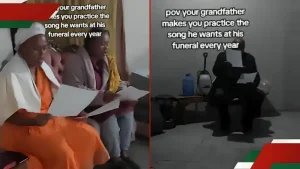 Bittersweet Moments as Grandpa Makes Family Rehearse Song He Wants at His Funeral
