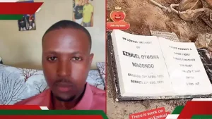 TikToker Obidan Shares Video of Ezekiel Otuoma’s Tiled Graveyard with Mounted Bible