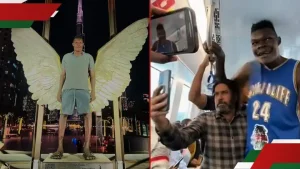 Bradley Mtall Stuns Dubai Train Riders with His Remarkable Height: “Tallest I’ve Seen”