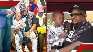Mike Sonko Wipes Out Tears as Baby James’s Father Is Buried in Kisii