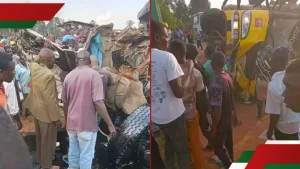 Webuye: Death Reported as Multiple Vehicles Including School Bus Crash at Kaburengu Blackspot