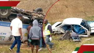 Nakuru: 2 Killed, 12 Injured as Lorry Rams Into Personal Cars
