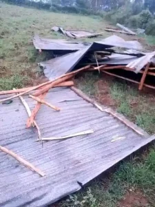 Gone with the wind: Narok parents, teachers count losses as strong winds blow away classroom roofs