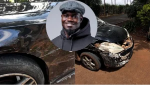 Happened so fast! Mulamwah Involved in Road Accident with his Mercedes Benz