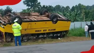 Panic as School Bus Heading for Music Festivals in Meru Crashes, Rescue Operations Underway