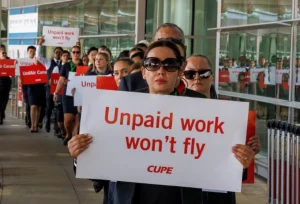 Air Canada pay talks intensify as cabin crew protest, threaten strike
