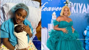 Nadia Mukami with her husband Arrow Bwoy celebrate their newborn baby