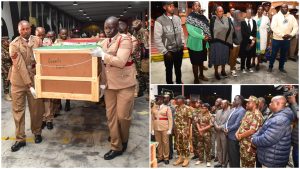Body of Corporal Nzuve who died while serving in Haiti arrives at JKIA