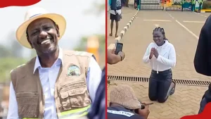 Egerton University Student Kneels, Begs Ruto to Pay Striking Lecturers: “What Is Happening?”