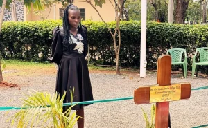 “We Miss You Baba”: Dem wa FB Pays Touching Tribute at Raila’s Grave