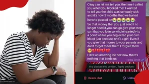 Woman Informs Baby Daddy Their Daughter Died after He Refused to Send Hospital Money, Chats Leak