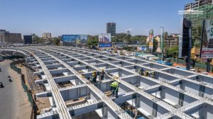 Ngong Road-Naivasha Road flyover takes shape as steel works near completion