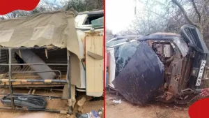 Machakos Crash: 3 Police Officers, Civilian Killed as Patrol Vehicle Rolls Along Matuu-Mwingi Road