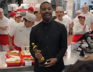 Michael B Jordan spotted at an In-N-Out Burger after Oscars win