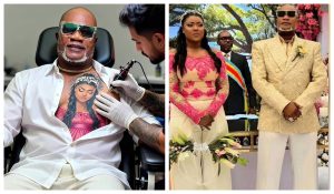 Ink of Love: Rhumba Legend Koffi Olomide Tattoos Cindy’s Face After 20-Year Wait