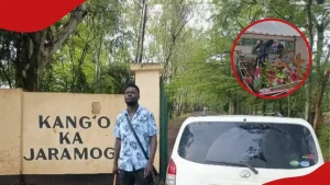 Omosh One Hour Joins Workers in Cleaning Raila Odinga’s Gravesite: ” Huyu Alikuwa Mtu Wetu” Read more: https://www.tuko.co.ke/entertainment/celebrities/619678-omosh-hour-joins-workers-cleaning-raila-odingas-gravesite-huyu-alikuwa-mtu-wetu/