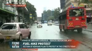 Minimal police presence in Nairobi CBD ahead of planned fuel protests
