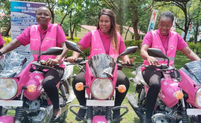 Women riders breaking barriers to save mothers in rural Kenya .