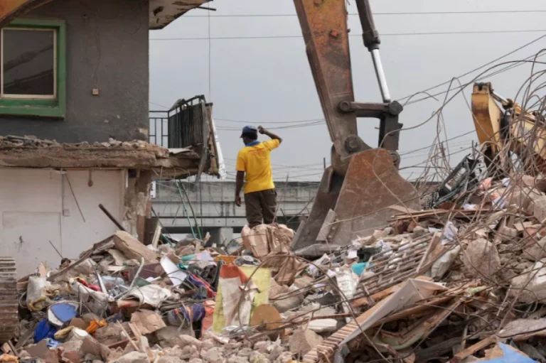 Lagos building collapse kills at least nine, authorities say