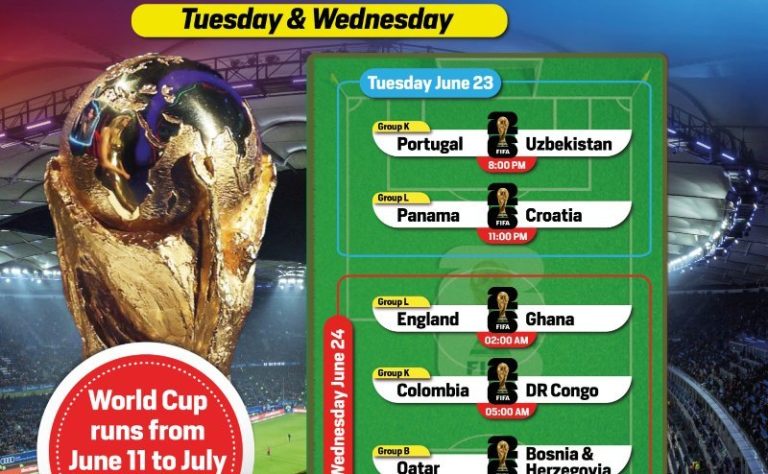 World Cup match schedule