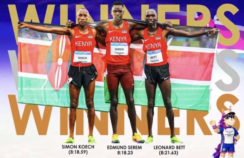 Ruto congratulates steeplechase trio after historic Commonwealth podium sweep