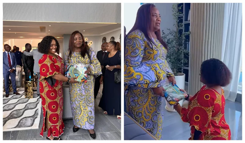 Kenyans Divided Over Christina Shusho Kneeling To Mama Ida Odinga In Viral Video