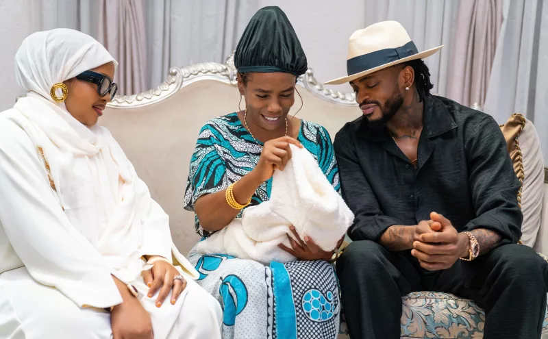 Diamond and Zuchu Return Homewith Newborn in Convoy of Luxury SUVs