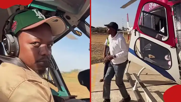 George Ruto Flies Isaya Yunge, Shows Off Impressive Skills Landing Plane