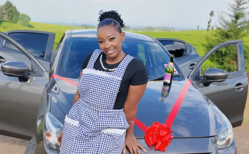 Gen Z Mama Mboga Scholah Celebrates Buying Her First Car