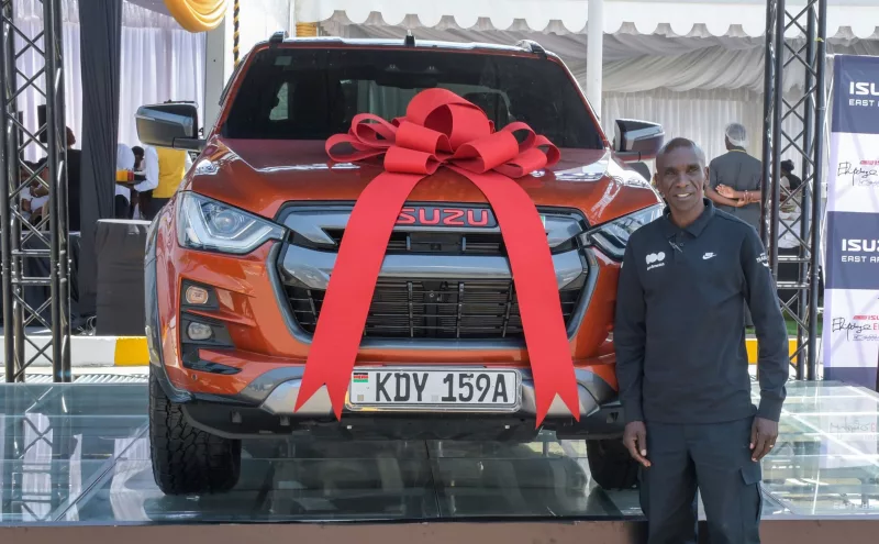 Kipchoge Receives Final 1:59 Limited Edition Isuzu D-Max