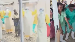 Songs, dance as DR Congo medics celebrate as last Ebola patient walks out after recovery