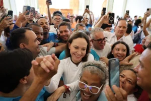 ‘I am here’: Opposition leader Machado returns to Venezuela